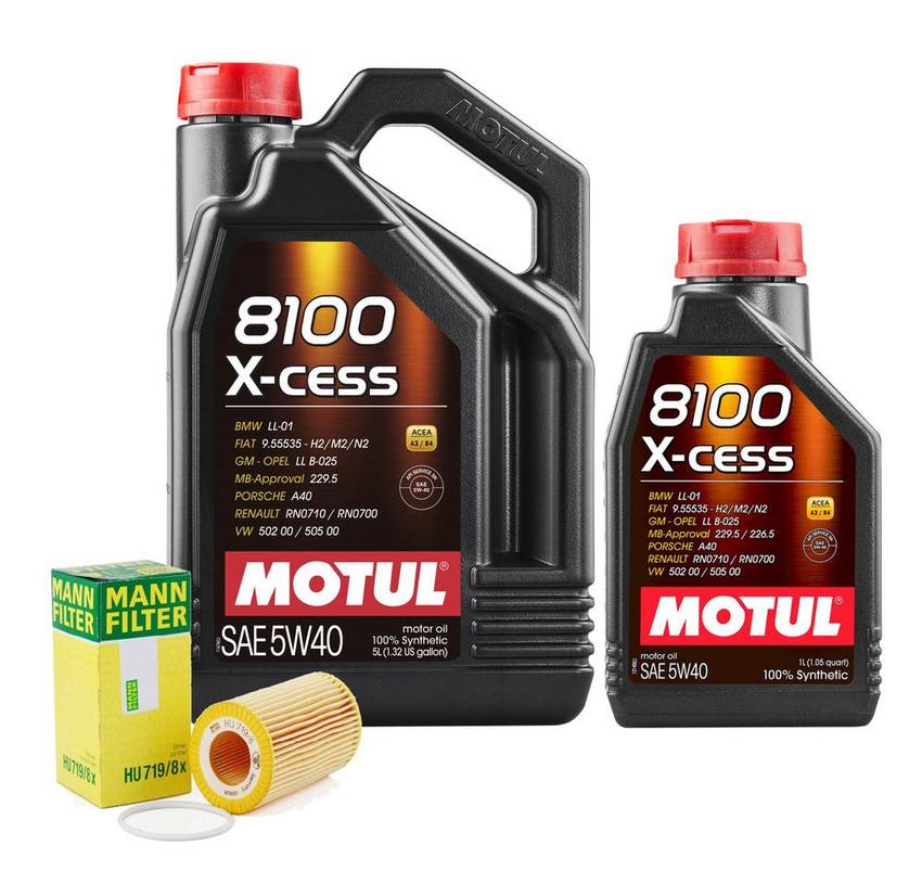 Volvo Engine Oil Change Kit - Motul 8692305 (5W-40) (X-CESS 8100)